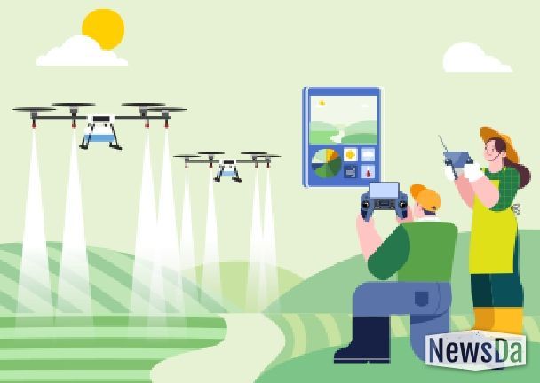 인력난 해소와 기술지원…파주시, 농업용 드론 지원