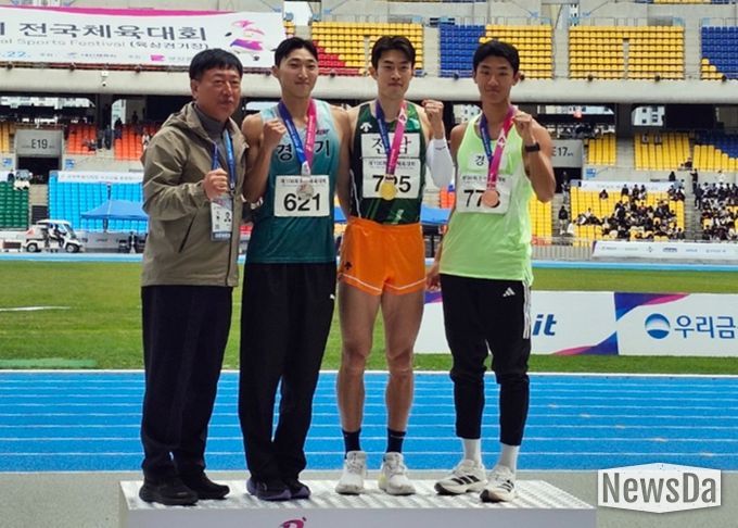 장흥군 직장운동경기부 김장우, 전국체전 세단뛰기 ‘금메달’