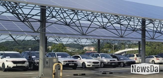 지방세 체납으로 압류된 차량들.