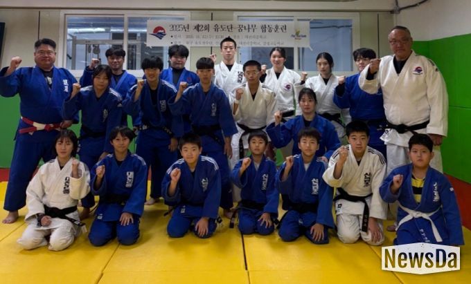 부산 북구청 여자 유도선수단, 유도 꿈나무들과 함께 구슬땀