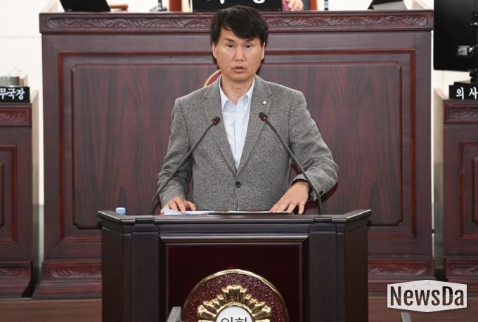 송선영 의원 5분발언 모습