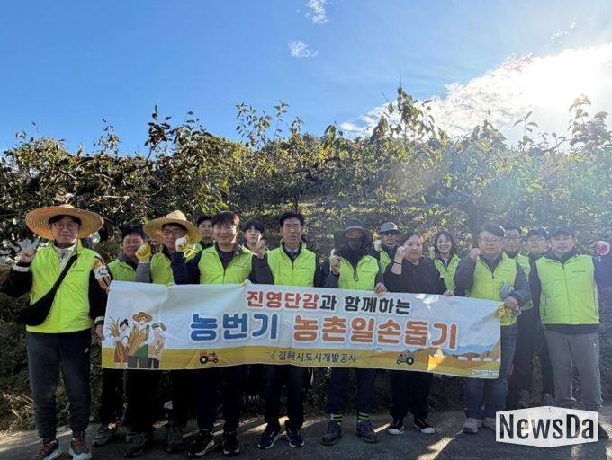 지역특산물 ‘진영단감’ 수확 지원