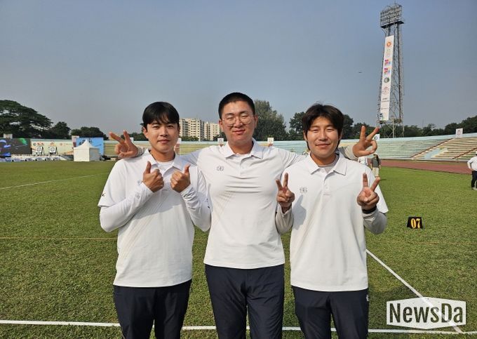 예천군청 장지호선수, 2025 아시아 선수권대회 은메달 획득-장지호, 서민기, 김예찬