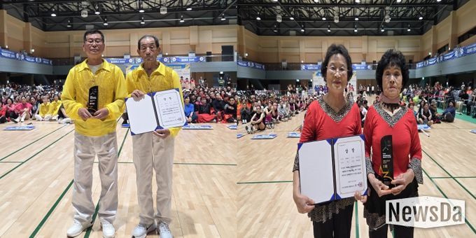 (제26회 문화체육관광부장관기 체조대회, 합천군 갈마체조팀 어르신부 1위 쾌거!!)- 수상사진