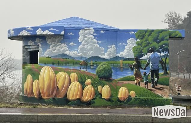 작업 후 (금사면 폐초소)작품명 : 이포삼경(三景) - 다이나믹 벙커