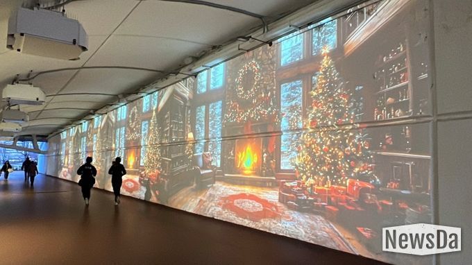호수교갤러리 남측: 게티이미지코리아와 협력한 크리스마스 미디어아트 콘텐츠