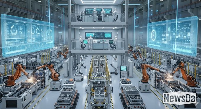 스마트제조혁신이 실현된 미래자동차 부품 공장 AI 사진