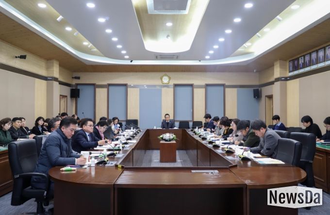 1월 정기 의원간담회 중인 평택시의회