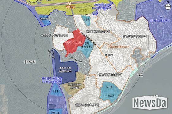 위치도 (용산구 이태원동 22-2번지 일대)