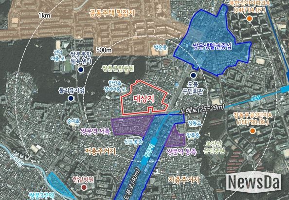 위치도 (도봉구 쌍문동 81번지 일대)