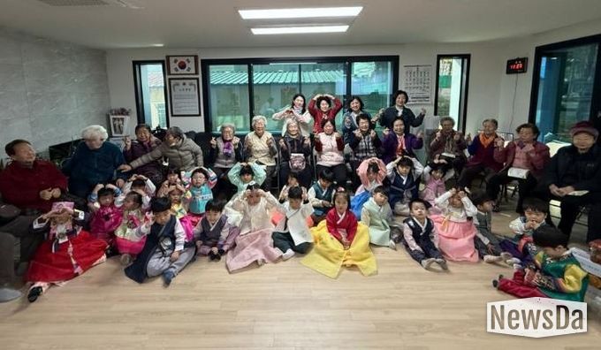 오산시 중앙동, 시립미래클어린이집 원아들 경로당 방문