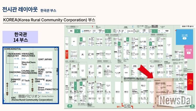 일본 니가타 농업 박람회 전시도