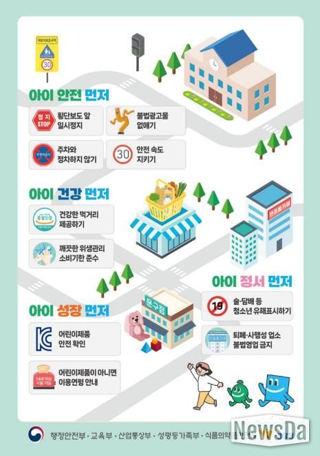 오산시, 신학기 맞아 초등학교 어린이보호구역 불법 주·정차 특별단속 실시