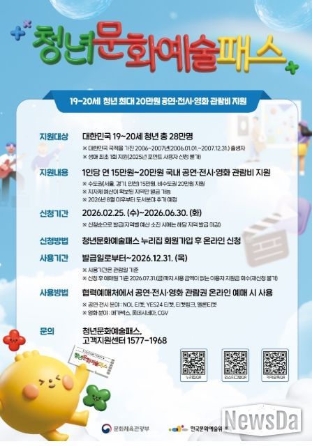 2026년 청년 문화예술 패스 포스터