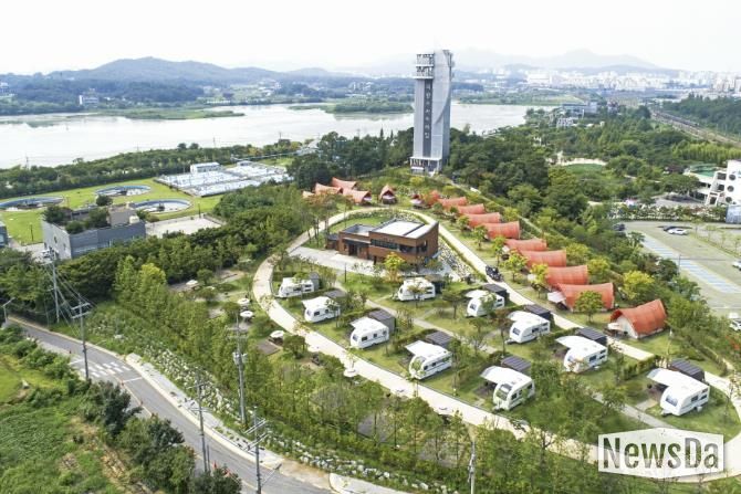 의왕 왕송호수캠핑장 3월 임시 휴장...글램핑 텐트 전면 교체
