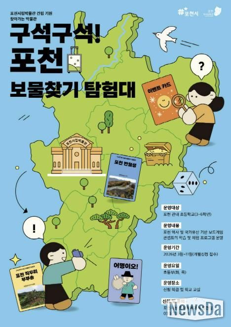 포천시, 초등학생 대상 ‘구석구석! 포천 보물찾기 탐험대’ 박물관 교육프로그램 운영