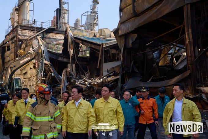 대전 공장 화재 현장 방문(청와대)