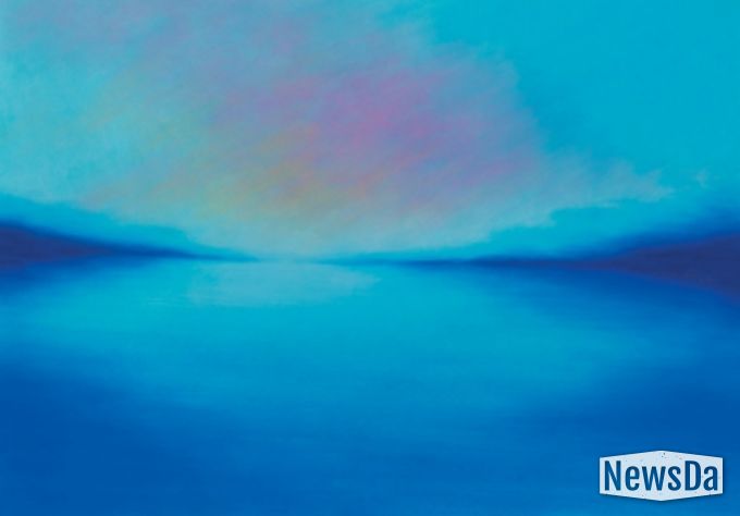 조선아 작 조용한 움직임 65×91cm 한지에 채색 2025