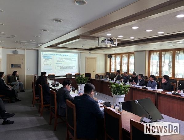 지난 7일, 청양구기자 농업유산 추진 용역에 대한 보고회가 진행되고 있다.